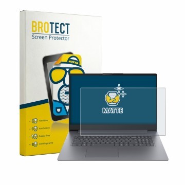 Parte frontal de un envase de producto con el logotipo de la marca BROTECT. Al lado se muestra el dispositivo Lenovo IdeaPad S