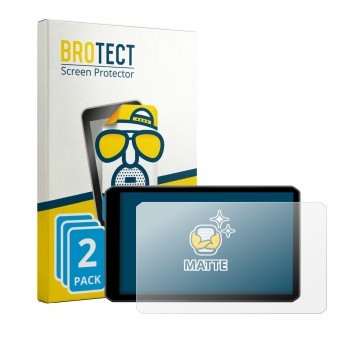 Parte frontale di una confezione del prodotto con il logo del marchio BROTECT. Accanto è raffigurato il dispositivo Garmin dez