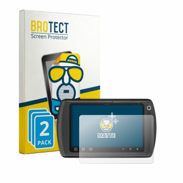 Vorderseite einer Produktverpackung mit dem Markenlogo BROTECT. Daneben ist das Gerät Zebra ET1 mit dem zugehörigen Displaysch