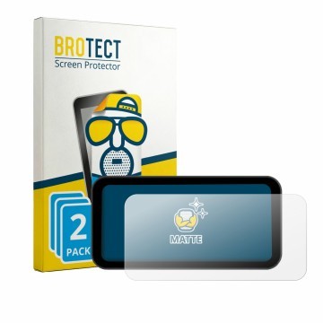 Parte frontal de un envase de producto con el logotipo de la marca BROTECT. Al lado se muestra el dispositivo Carpuride W603F 