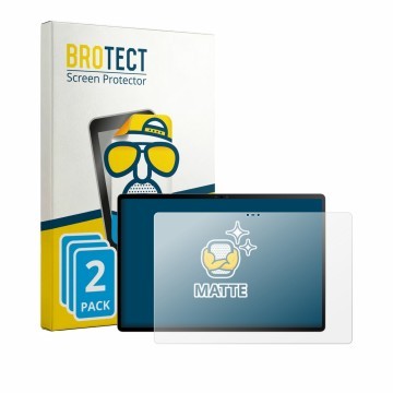 Front side of a product packaging with the brand logo BROTECT. Next to it is the device Nubia Pad 3D 12.4
