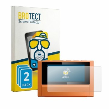Face avant d’un emballage produit avec le logo de la marque BROTECT. À côté, l’appareil FiiO SnowSky Echo est représenté avec 