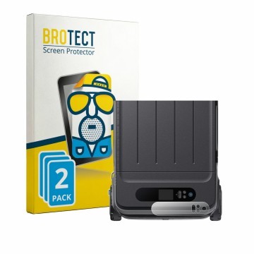 Parte frontal de un envase de producto con el logotipo de la marca BROTECT. Al lado se muestra el dispositivo Anker SOLIX Ever