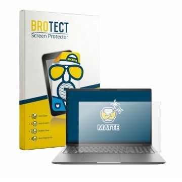Face avant d’un emballage produit avec le logo de la marque BROTECT. À côté, l’appareil HP Zbook X G2i 16