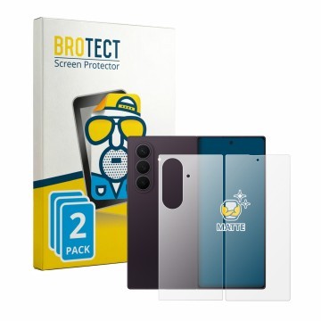 Face avant d’un emballage produit avec le logo de la marque BROTECT. À côté, l’appareil Samsung Galaxy Z Fold 8 Ultra (Avant+A