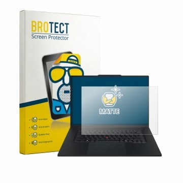 Vorderseite einer Produktverpackung mit dem Markenlogo BROTECT. Daneben ist das Gerät Lenovo ThinkPad T1g Gen 9 mit dem zugehö
