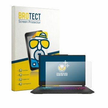 Parte frontale di una confezione del prodotto con il logo del marchio BROTECT. Accanto è raffigurato il dispositivo MSI Cyborg