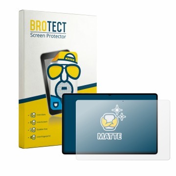 Parte frontal de un envase de producto con el logotipo de la marca BROTECT. Al lado se muestra el dispositivo Samsung Galaxy T