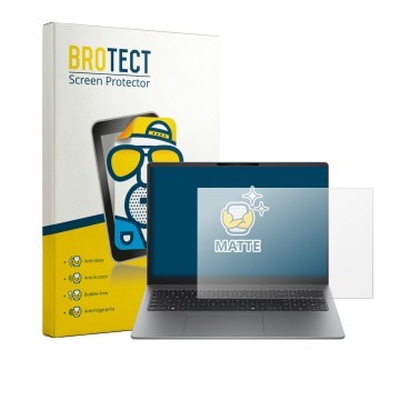 Parte frontal de un envase de producto con el logotipo de la marca BROTECT. Al lado se muestra el dispositivo HP 200 G2i 16