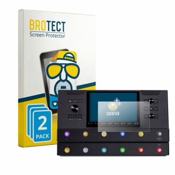 Vorderseite einer Produktverpackung mit dem Markenlogo BROTECT. Daneben ist das Gerät Line 6 Helix Stadium Floor mit dem zugeh