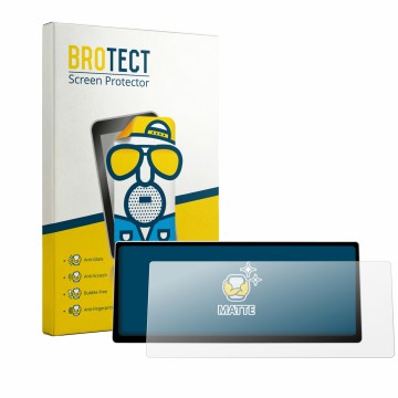 Front side of a product packaging with the brand logo BROTECT. Next to it is the device Ninetom 2016-2022 BMW X1 F48 Car Radio
