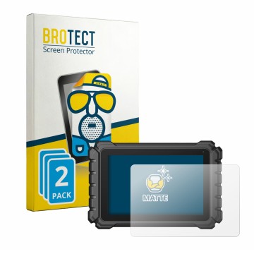 Parte frontal de un envase de producto con el logotipo de la marca BROTECT. Al lado se muestra el dispositivo Topdon ONE Plus 