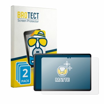 Face avant d’un emballage produit avec le logo de la marque BROTECT. À côté, l’appareil TCL TAB A1 est représenté avec la prot