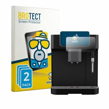 Parte frontal de un envase de producto con el logotipo de la marca BROTECT. Al lado se muestra el dispositivo Grundig KVA 6230