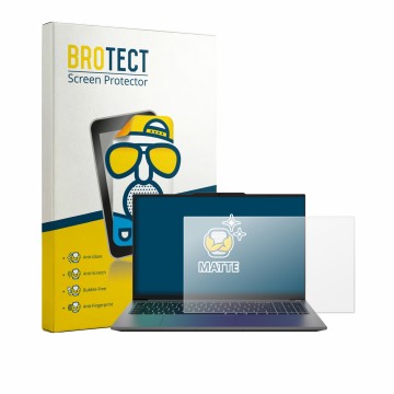 Vorderseite einer Produktverpackung mit dem Markenlogo BROTECT. Daneben ist das Gerät Medion Avantum 15 S2 mit dem zugehörigen