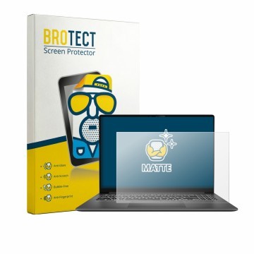 Parte frontale di una confezione del prodotto con il logo del marchio BROTECT. Accanto è raffigurato il dispositivo MSI Modern