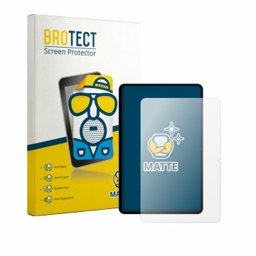 Front side of a product packaging with the brand logo BROTECT. Next to it is the device Honor Pad X10 Pro Max shown with the c