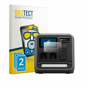 Parte frontale di una confezione del prodotto con il logo del marchio BROTECT. Accanto è raffigurato il dispositivo DJI Power 