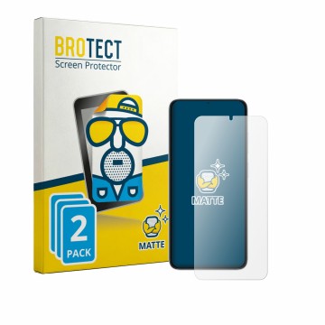 Vorderseite einer Produktverpackung mit dem Markenlogo BROTECT. Daneben ist das Gerät Doogee Note 60 mit dem zugehörigen Displ