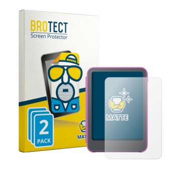 Parte frontale di una confezione del prodotto con il logo del marchio BROTECT. Accanto è raffigurato il dispositivo Amazon Kin