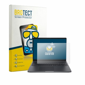Parte frontale di una confezione del prodotto con il logo del marchio BROTECT. Accanto è raffigurato il dispositivo Dell Pro P