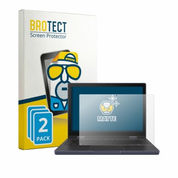 Parte frontal de un envase de producto con el logotipo de la marca BROTECT. Al lado se muestra el dispositivo ASUS ExpertBook 