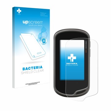 Front side of a product packaging with the brand logo upscreen. Next to it is the device Garmin Oregon 600 shown with the corr