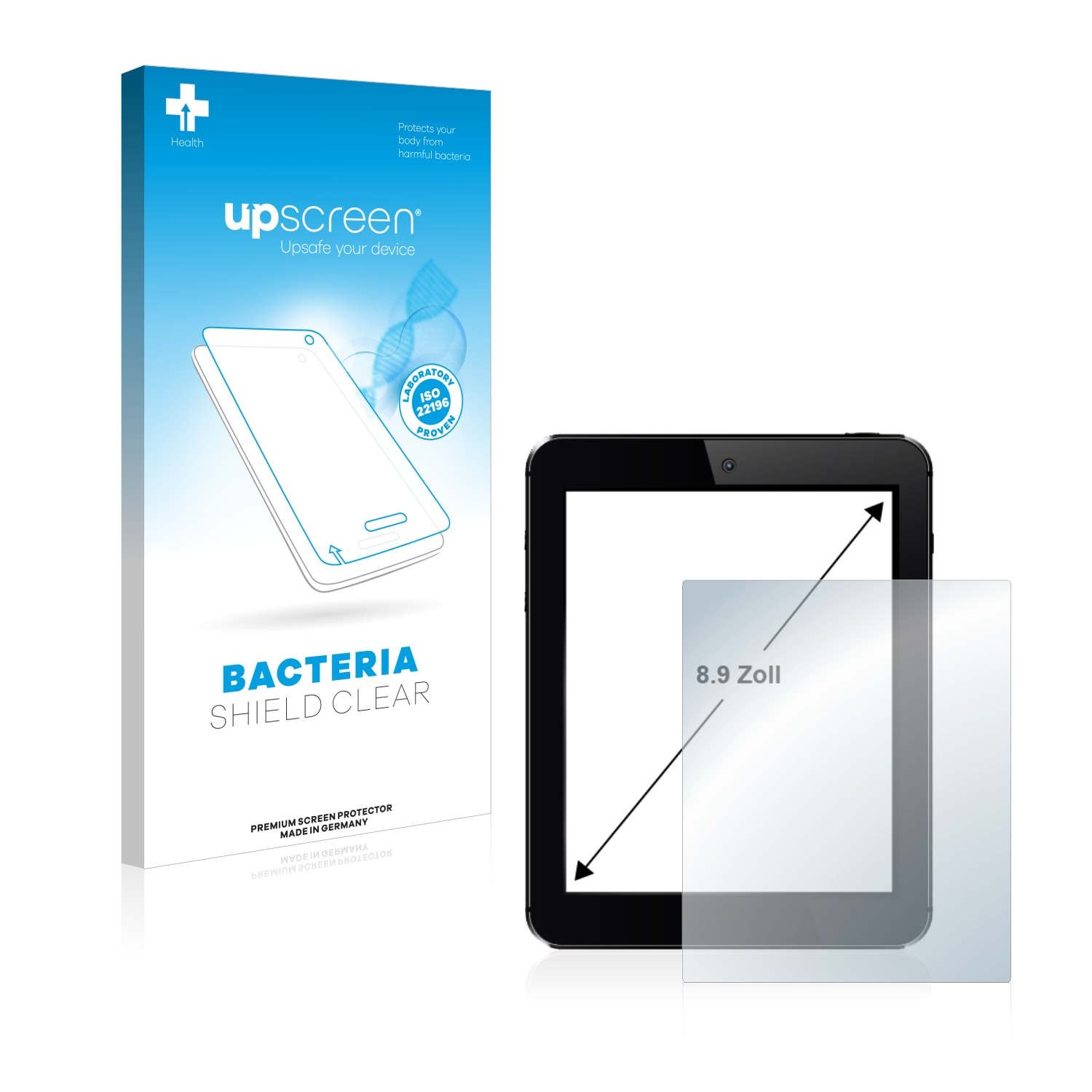 Antibakteriální fólie upscreen Bacteria Shield pro Tablet s displejem 8,9" palců [196,8 mm x 110,6 mm, 16:9]