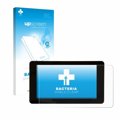 Front side of a product packaging with the brand logo upscreen. Next to it is the device Raspberry Pi Touchscreen 7" shown wit