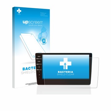 Front side of a product packaging with the brand logo upscreen. Next to it is the device Volkswagen Golf 7 Discover Pro 9.2