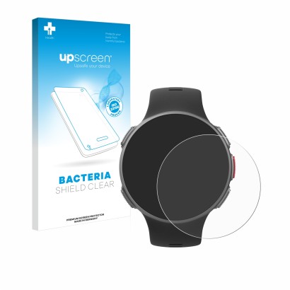 Front side of a product packaging with the brand logo upscreen. Next to it is the device Polar Vantage V shown with the corres