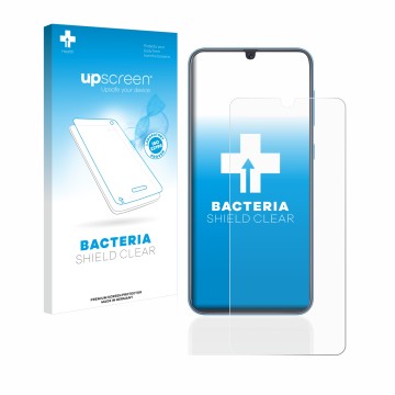 Parte frontale di una confezione del prodotto con il logo del marchio upscreen. Accanto è raffigurato il dispositivo Samsung G