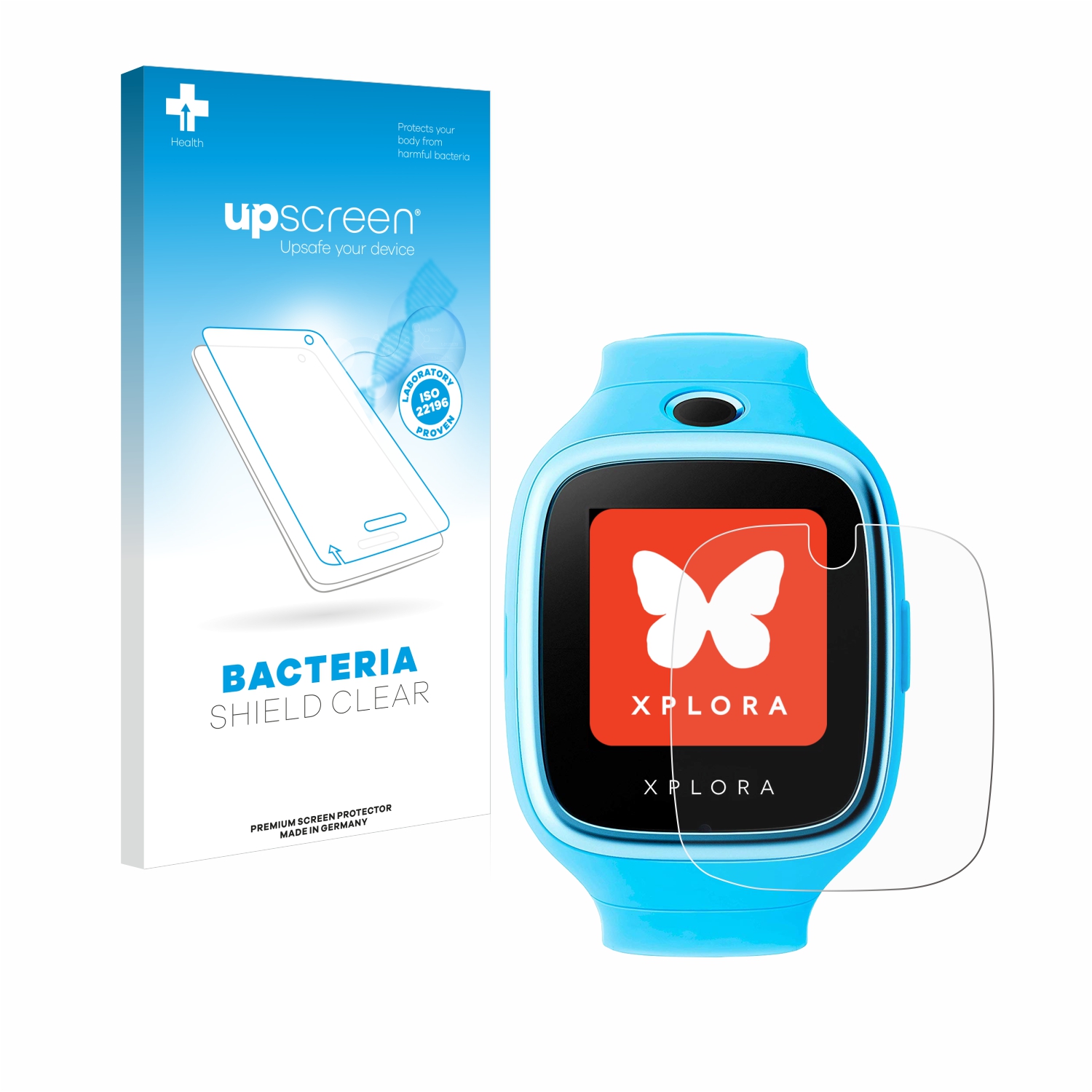 upscreen Bacteria Shield Clear Premium Antibakterielle Displayschutzfolie  für Xplora Go