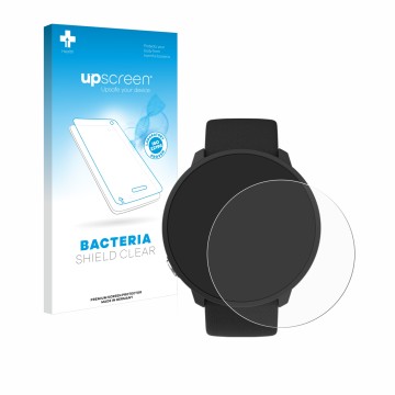 Front side of a product packaging with the brand logo upscreen. Next to it is the device Polar Unite shown with the correspond