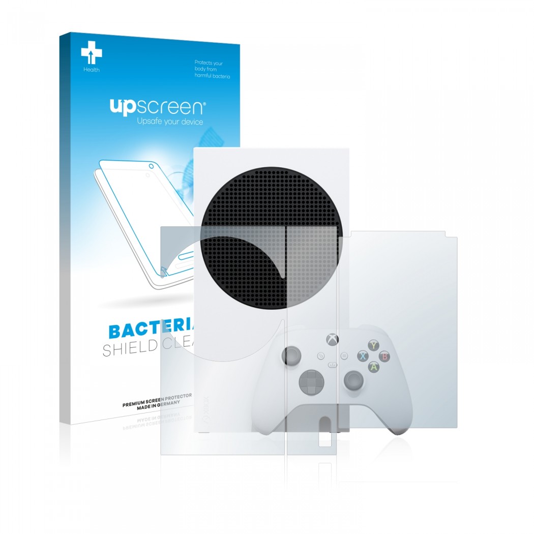 upscreen Bacteria Shield Clear Premium Protection d'écran antibactérien  pour Microsoft Xbox Series S (Avant+Parties latérale)