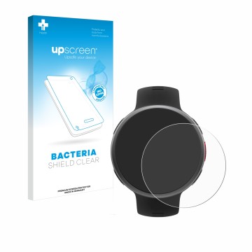 Front side of a product packaging with the brand logo upscreen. Next to it is the device Polar Vantage V2 shown with the corre