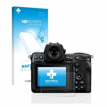 Front side of a product packaging with the brand logo upscreen. Next to it is the device Nikon Z 8 shown with the correspondin