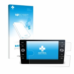 Front side of a product packaging with the brand logo upscreen. Next to it is the device Volkswagen Tiguan 2021 Discover Media