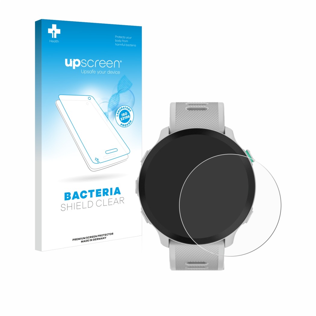 upscreen Bacteria Shield Clear Premium Protection d'écran antibactérien  pour Garmin Forerunner 55
