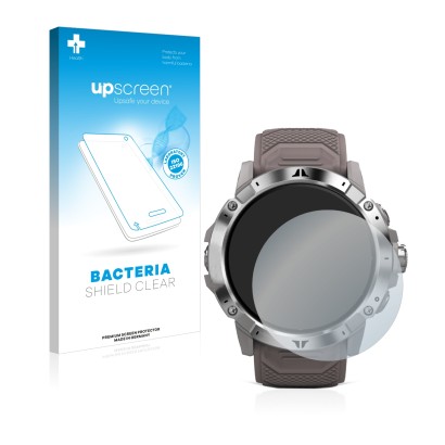 Vorderseite einer Produktverpackung mit dem Markenlogo upscreen. Daneben ist das Gerät Coros Vertix 2 mit dem zugehörigen Disp