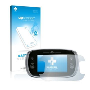 Front side of a product packaging with the brand logo upscreen. Next to it is the device Fiat 500X Uconnect 7