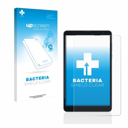 Front side of a product packaging with the brand logo upscreen. Next to it is the device Blackview Tab 6 shown with the corres