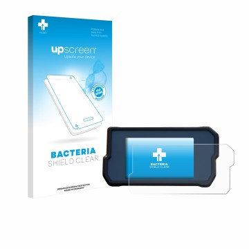 Vorderseite einer Produktverpackung mit dem Markenlogo upscreen. Daneben ist das Gerät KTM 390 Duke 2019 mit dem zugehörigen D