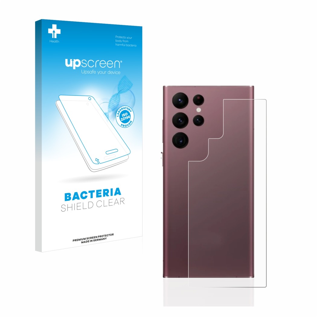 upscreen Bacteria Shield Clear Premium Protection d'écran antibactérien  pour Samsung Galaxy S22 Ultra 5G Enterprise Edition (Arrière)