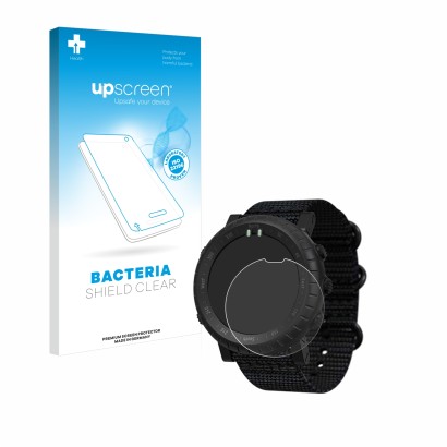 Vorderseite einer Produktverpackung mit dem Markenlogo upscreen. Daneben ist das Gerät Suunto Core Alpha mit dem zugehörigen D