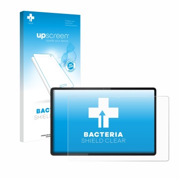 Parte frontale di una confezione del prodotto con il logo del marchio upscreen. Accanto è raffigurato il dispositivo Lenovo Ta