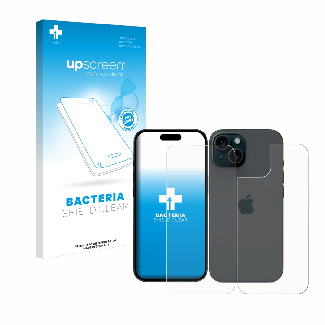 Protection d'écran antimicrobienne TemperedGlass pour iPhone 15
