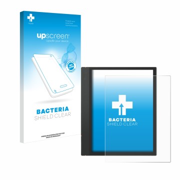 Vorderseite einer Produktverpackung mit dem Markenlogo upscreen. Daneben ist das Gerät Boox Note Air 3 C mit dem zugehörigen D