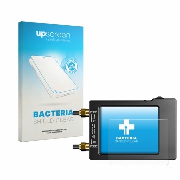Front side of a product packaging with the brand logo upscreen. Next to it is the device NanoVNA H (handheld) shown with the c