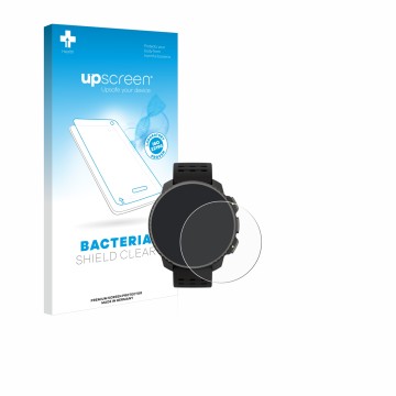 Vorderseite einer Produktverpackung mit dem Markenlogo upscreen. Daneben ist das Gerät Suunto Vertical Solar mit dem zugehörig